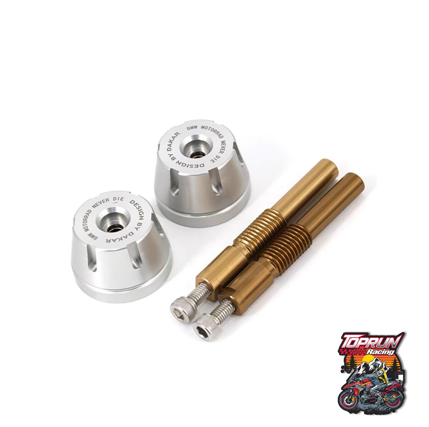  Gù ghi đông nhôm CNC chống rung cho BMW R Nine T - Màu bạc 