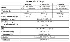 Máy đo đường huyết 3 trong 1 GlucoAlpha - IN4 Technology hàng chính hãng (cholesterol, uric acid, glucose)