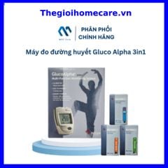 Máy đo đường huyết GlucoAlpha 3in1(Đo tiểu đường, acid uric và mỡ máu)