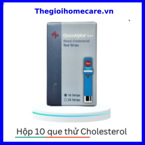 Que thử mỡ máu (Blood Cholesterol) cho máy đo đường huyết GlucoAlpha 3in1