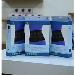 Đai lưng hỗ trợ cột sống gồm 24 nam châm hồng ngoại, Đai lưng cao cấp với thanh nẹp nhôm y tế