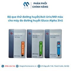 Bộ que thử đường huyết/Axit Uric/Mỡ máu cho máy đo đường huyết