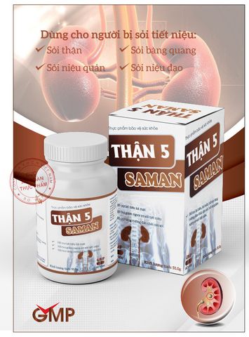 Thận 5 SAMAN (Giúp lợi tiểu, lợi mật, hỗ trợ tăng cường đào thải cặn sỏi, giúp giảm nguy cơ sỏi tiết niệu)