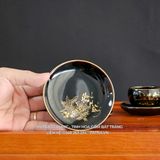  Bộ ấm chén Vinh Hoa Phú Quý Men Đen Vẽ Vàng 18K 