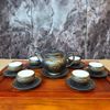 Bộ ấm trà Trống Đồng men đen nhám 