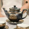  Bộ ấm trà Trống Đồng men đen nhám 