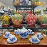  Bộ ấm chén Trúc Lâm Thất Hiền Trắng 