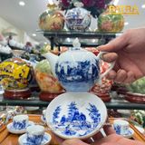  Bộ ấm chén Trúc Lâm Thất Hiền Trắng 