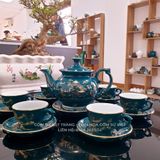  Bộ ấm chén Vinh Hoa Phú Quý men xanh Mallard Cao cấp 