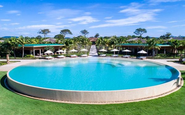 Outdoor circular swimming pool at Fusion resort Phu Quoc