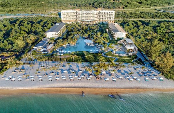 Sol by Melia Phu Quoc by the beach as seen from the drone
