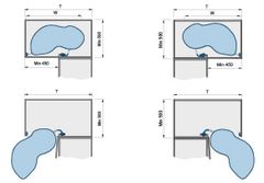 Kệ chiếc lá Inox mở trái – phải 900mm 101061(450) – Higold