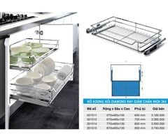 Rổ xoong nồi Diamond ray giảm chấn inox 304 301511(600), 301512(700), 301514(800), 301515(900) – HIGOLD