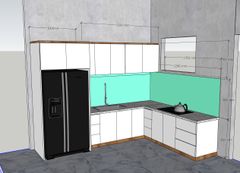 Hoàn thiện tủ TV treo, bếp full trắng nhà a Tý Số 9- Cam Ranh