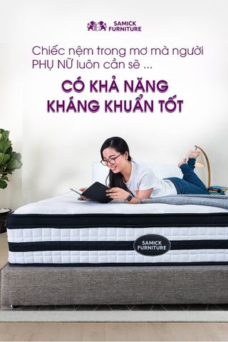 NỆM LÒ XO SAMICK HIGHEND EUROTOP (1200 x 2000)mm