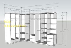 Hoàn thiện tủ quần áo bo góc nhà a Đồng Thà - Cam Phúc Bắc - Cam Ranh