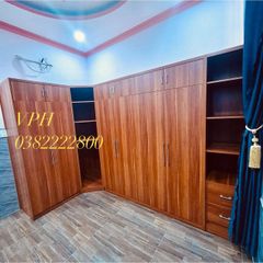 Hoàn thiện tủ quần áo bo góc nhà a Đồng Thà - Cam Phúc Bắc - Cam Ranh