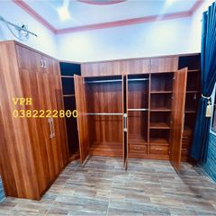 Hoàn thiện tủ quần áo bo góc nhà a Đồng Thà - Cam Phúc Bắc - Cam Ranh
