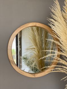 GƯƠNG TRÒN TREO TƯỜNG KHUNG GỖ CỔ ĐIỂN