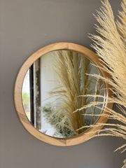 GƯƠNG TRÒN TREO TƯỜNG KHUNG GỖ CỔ ĐIỂN