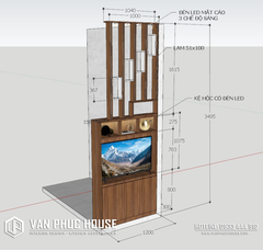 THI CÔNG - BÀN GIAO VÁCH LAM TRANG TRÍ KẾT HỢP TỦ TIVI - ANH PHONG- P. CAM PHÚC BẮC. TP. CAM RANH