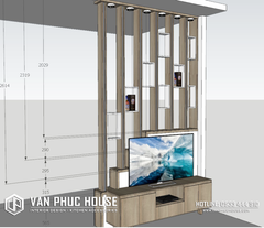 THI CÔNG - BÀN GIAO VÁCH LAM TRANG TRÍ KẾT HỢP TỦ TIVI - ANH THU - X. CAM THÀNH NAM - TP. CAM RANH