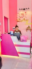 Hoàn thiện bàn lễ tân - quầy thu ngân thu Shop Ruby Kid  - Cam Ranh