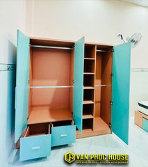 Combo tủ quần áo - giường - bàn học cho bé gái