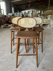 GHẾ BAR TỰA MÂY MẮT CÁO