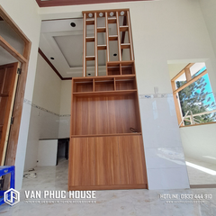 THI CÔNG - BÀN GIAO VÁCH LAM TRANG TRÍ KẾT HỢP TỦ TIVI - ANH PHONG- P. CAM PHÚC BẮC. TP. CAM RANH
