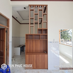 THI CÔNG - BÀN GIAO VÁCH LAM TRANG TRÍ KẾT HỢP TỦ TIVI - ANH PHONG- P. CAM PHÚC BẮC. TP. CAM RANH