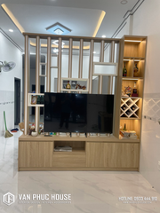 THI CÔNG - BÀN GIAO NỘI THẤT BẾP - VÁCH LAM KẾT HỢP TỦ TIVI - ANH TRÍ - X. CAM THÀNH NAM - TP. CAM RANH