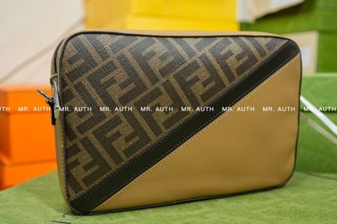  Fendi Diagonal Camera Case Multicolour leather Bag 