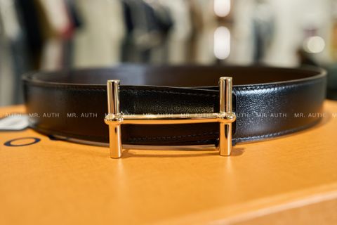  Hermes H D'Ancre Belt Buckle & Reversible Leather Strap 32mm. 
