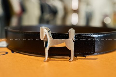  Hermes Panache Belt Buckle & Reversible Leather Strap 32mm 