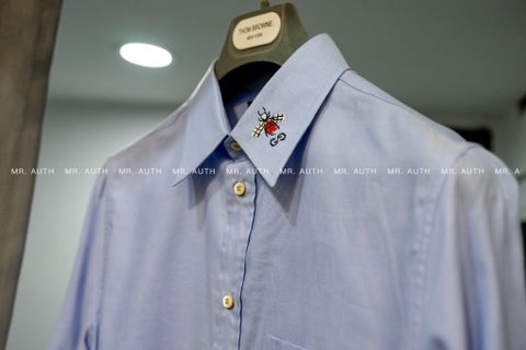  Gucci Bee Embroidered Cotton Shirt. 