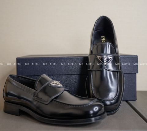  Prada Brushed Leather Loafers. 