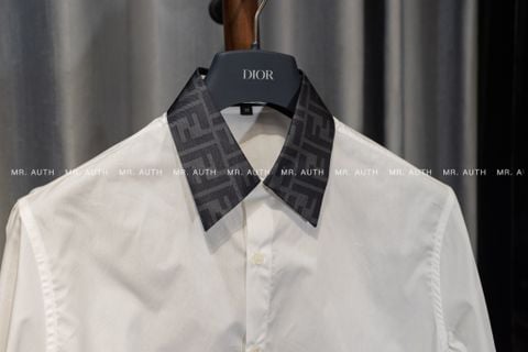  Fendi White Cotton Shirt. 