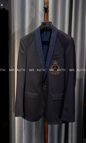  Dolce & Gabbana Single-breasted wool and cashmere jacket with DG patch 