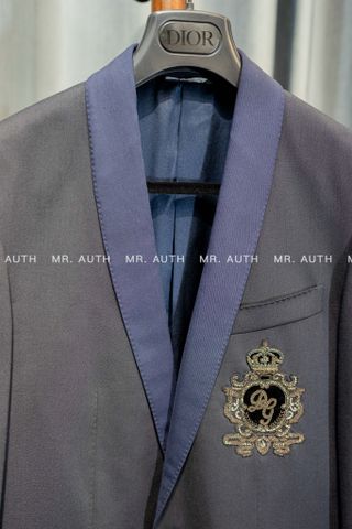  Dolce & Gabbana Single-breasted wool and cashmere jacket with DG patch 