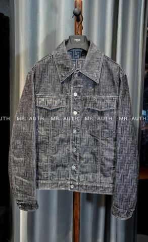  Fendi FF-motif denim jacket. 