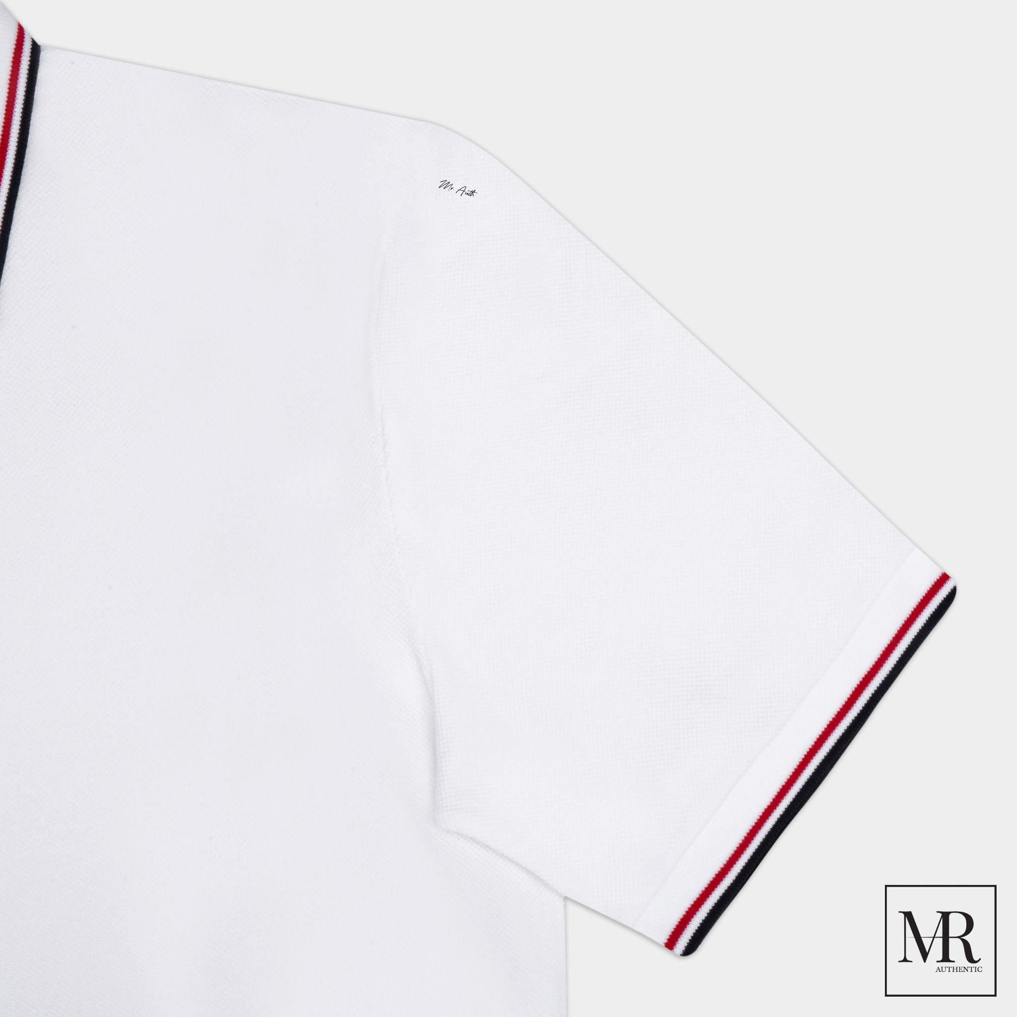 Áo Thom Browne Classic Pique Stripe Short Sleeve Polo.