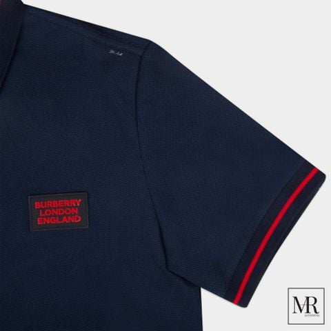  Áo Burberry Logo Appliqué Cotton Piqué Polo Shirt. 