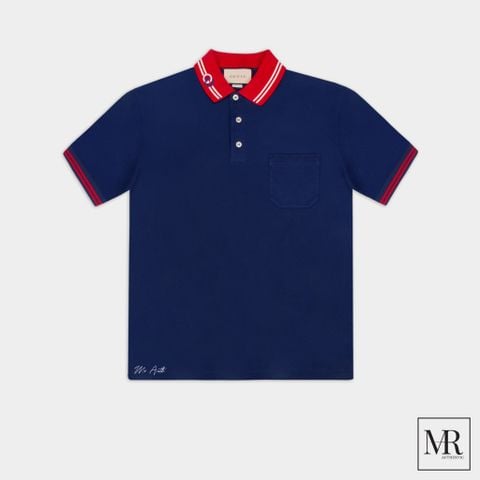  Áo Gucci Cotton piquet polo with Interlocking G. 