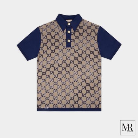  Áo Gucci Maxi GG Silk Cotton Polo. 