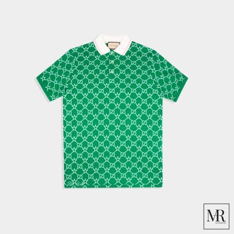  Áo Gucci GG Stretch Cotton Polo. 