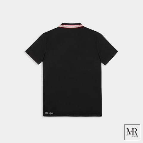  Áo Burberry Icon Stripe Collar Cotton Piqué Polo Shirt. 