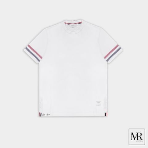  Áo phông Thom Browne Textured Cotton Stripe Short Sleeve Tee. 