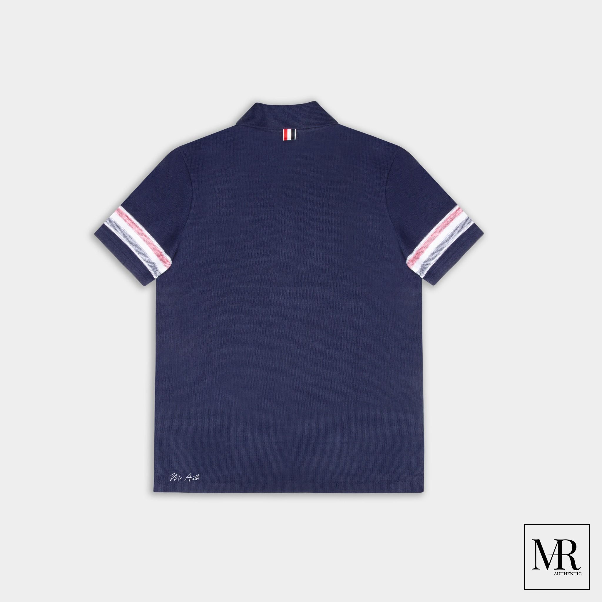 Áo Thom Browne RWB Stripe Cotton Polo Shirt.