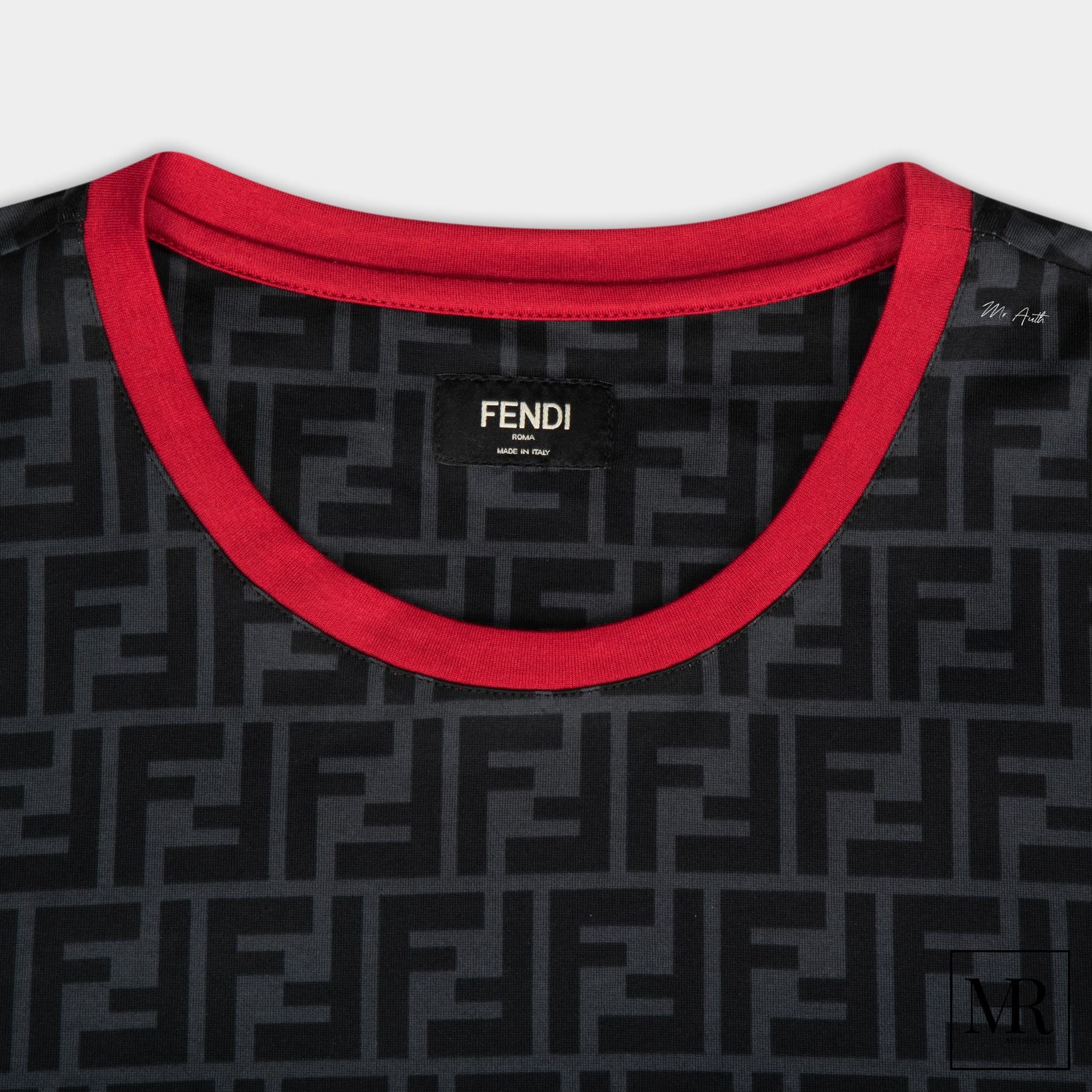 Áo Fendi Black cotton T-shirt.